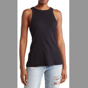 NWOT Standard James Perse Rib Crew Neck Black Tank Top Size 1 (Small) NEW $85